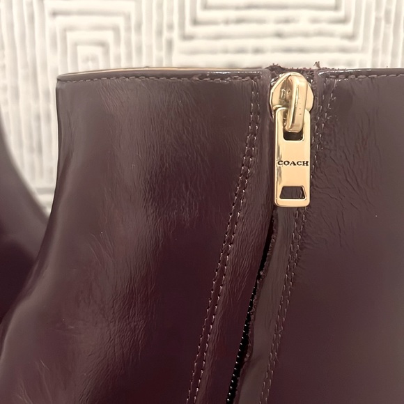 Coach Chrissy Leather Bootie - Deep Eggplant color! - Picture 6 of 9